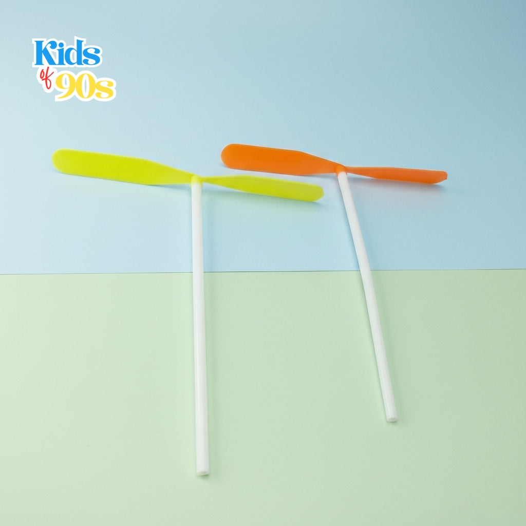 Flying Propeller Stick Toy – Classic 90s Spinner Game for Kids | Retro Hand Toy | Kids of 90s