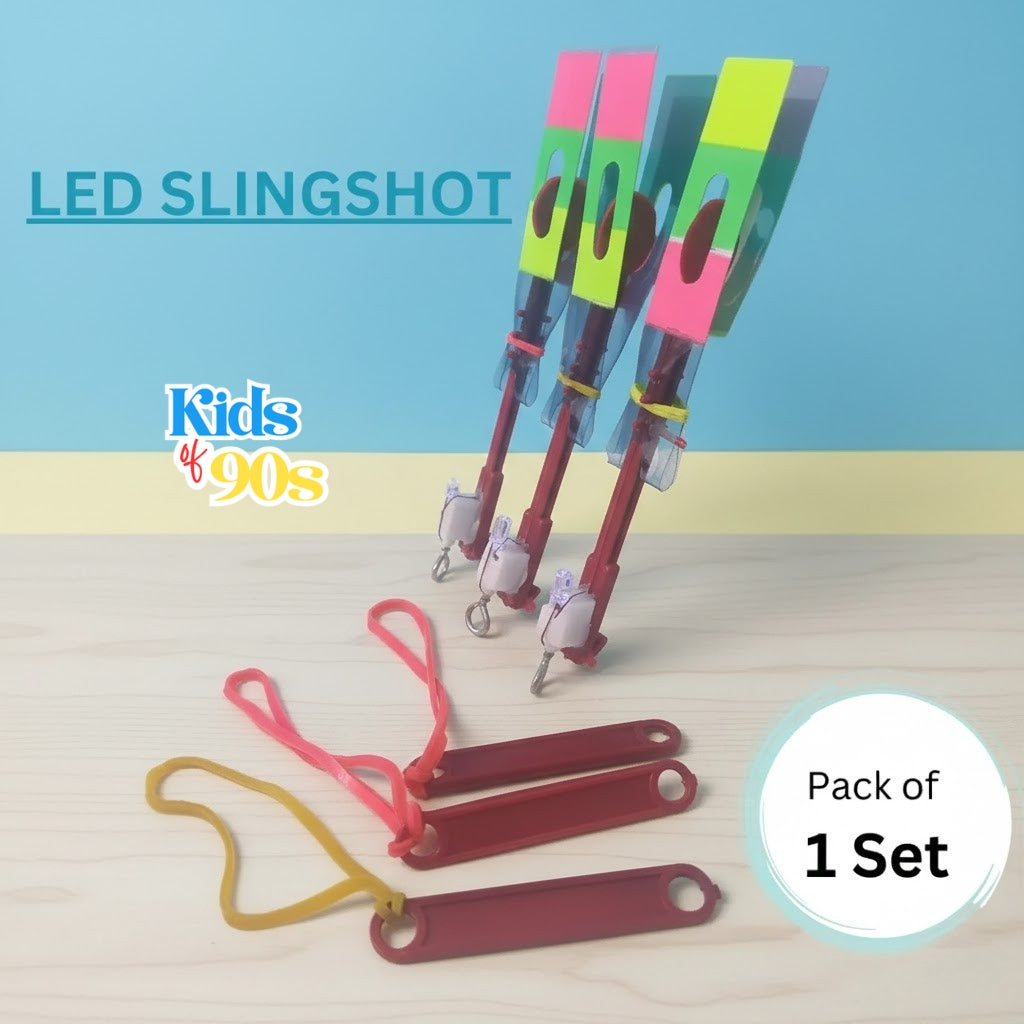 LED Slingshot Flying Arrow – Light-Up Launcher Toy for Kids | Classic 90s Night Sky Shooter | Kids of 90s