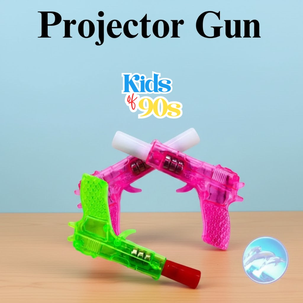 90s Projector Gun Toy – Retro Light Projection Shooter for Kids | Classic Image Projector Toy | Kids of 90s