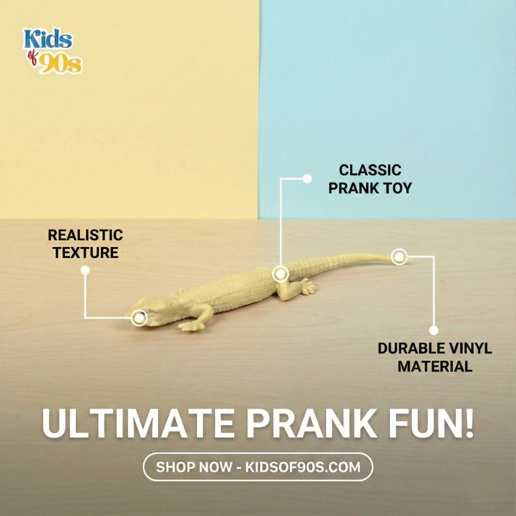 90s Prank Lizard Toy – Realistic Texture & Durable Vinyl | Classic Fun Prank Toy for Kids | kidsof90s