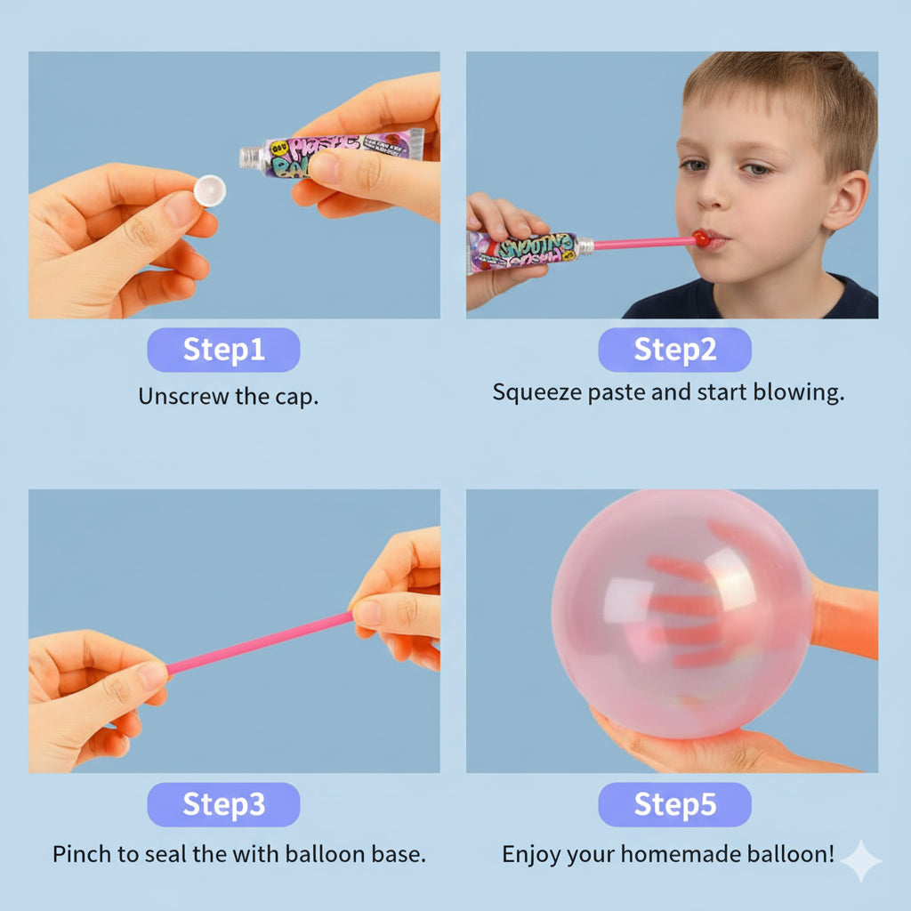 INFOIMAGE FOR AIR BLOW BALOON WITH STRAW KIDSOF90S