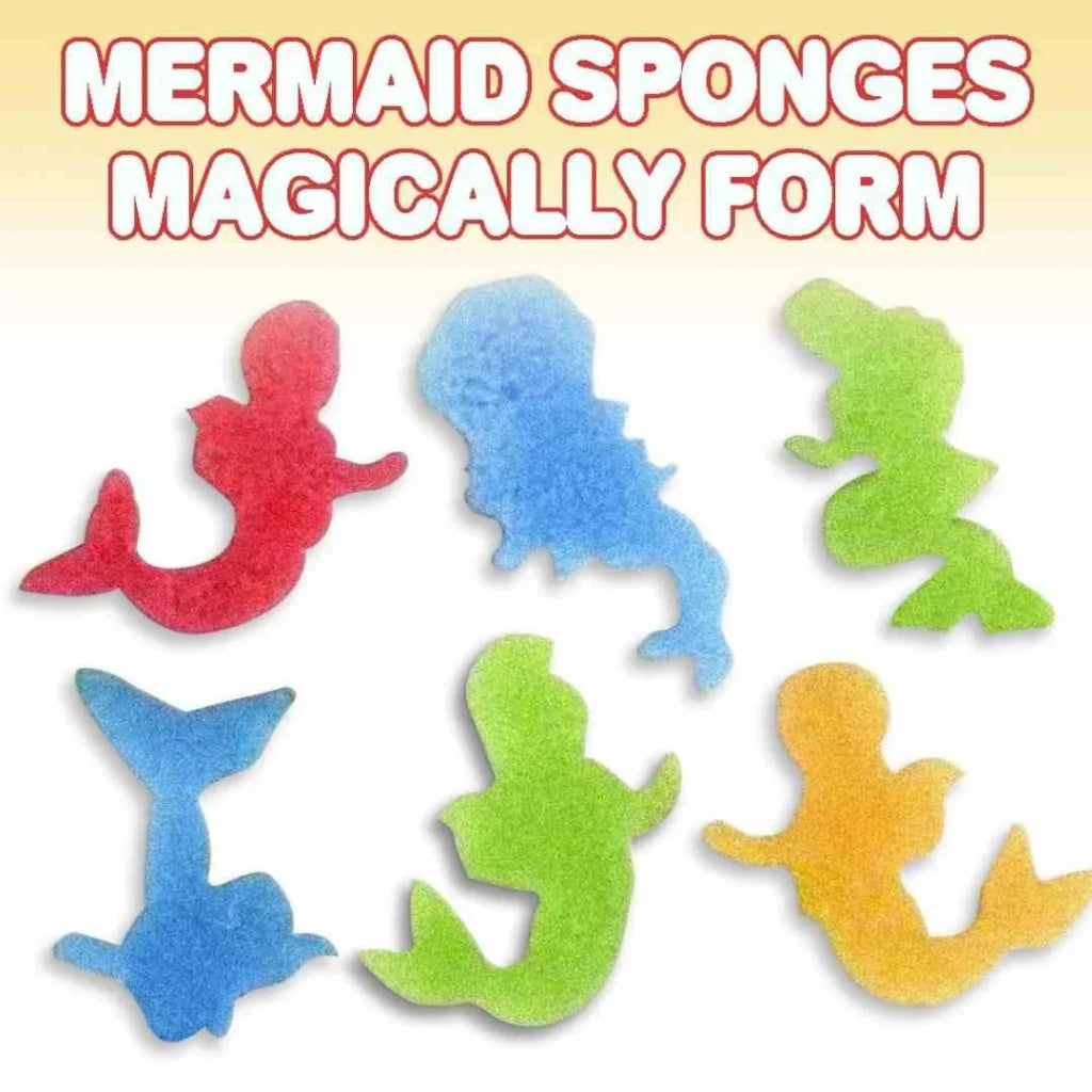 Magic Growing Capsules (Mermaid Shapes) – 90s Nostalgia Toy for Kids | Expanding Sponge Capsules | Fun Learning Bath Toy | Kids of 90s (FULL SHEET)