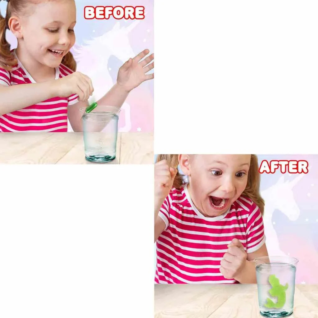 Magic Growing Capsules (Mermaid Shapes) – 90s Nostalgia Toy for Kids | Expanding Sponge Capsules | Fun Learning Bath Toy | Kids of 90s (FULL SHEET)