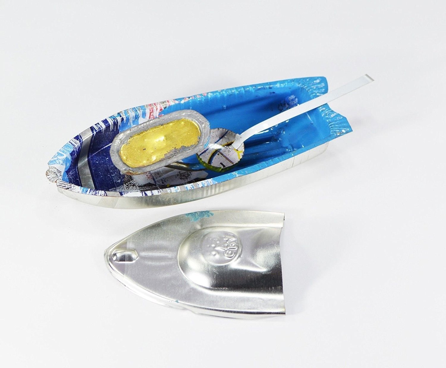 Pop Pop Steam Boat (PACK OF 2) Classic Indian Nostalgic Tin Water Toy Free Candle & Dropper Powered by Flame